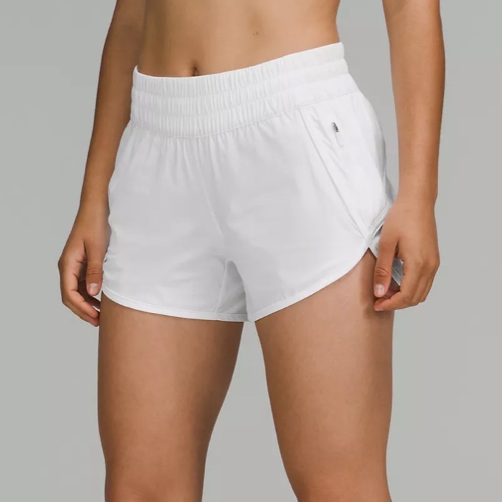 Lululemon Tracker Low-Rise Lined Short 4" | Color: White | Size: 4 |